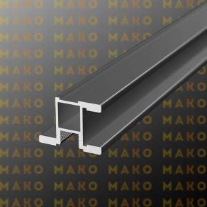 Профиль вертикальный симметричный MS140 Графит (A19)